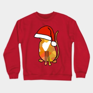 Christmas Ginger Cat in a Santa Hat Crewneck Sweatshirt